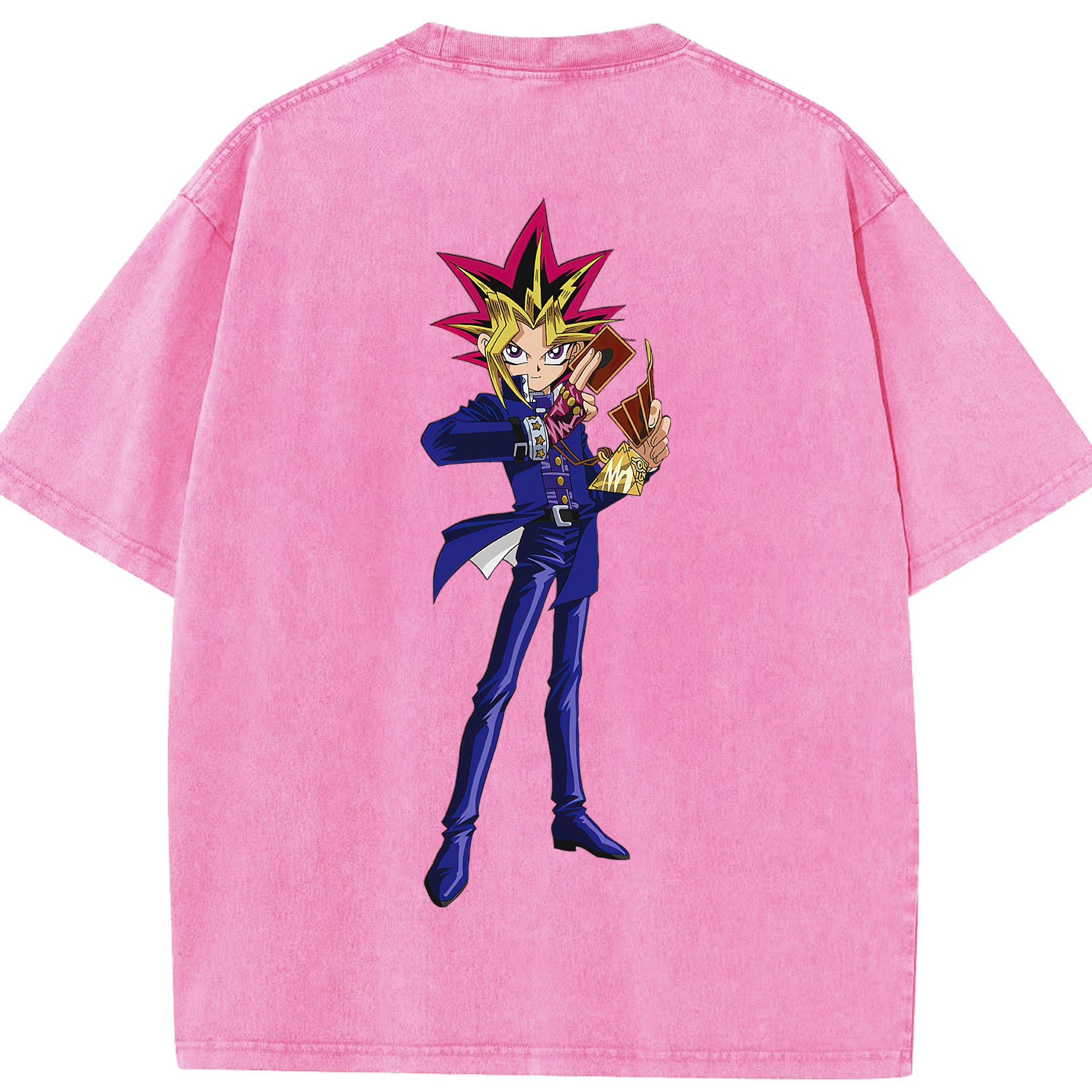 （画像用） 遊☆戯☆王 Yu-Gi-Oh! 綿100% ヴィンテージ風 半袖Tシャツ（背面プリント）